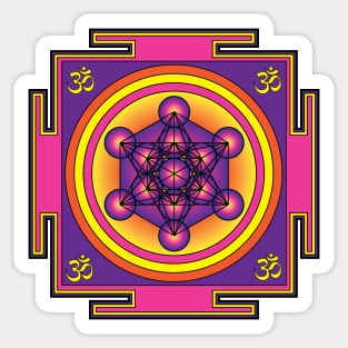 Metatron's Cube Mandala Sticker